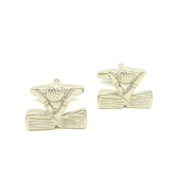 Wild Links - Silver Golf Clubs and Ball Cufflinks