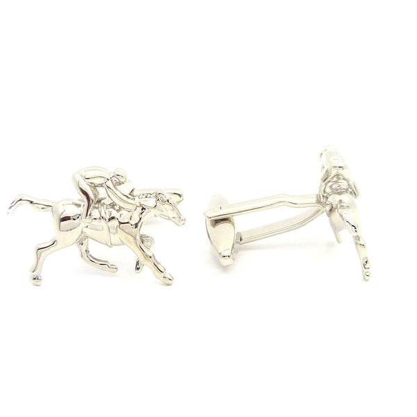 Wild Links - Silver Horse and Jockey Cufflinks