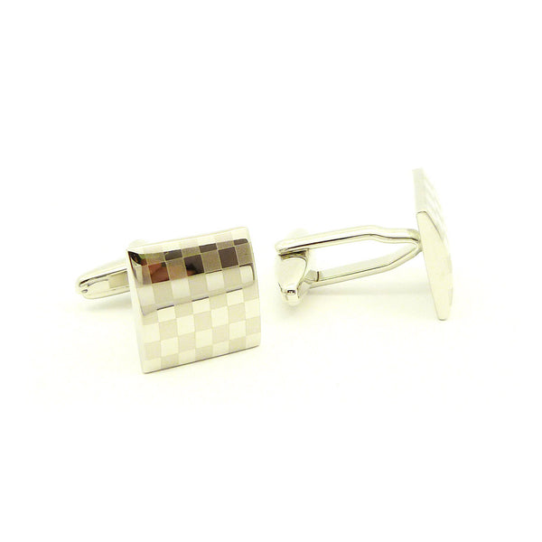 Wild Links - Silver Square Checker Cufflinks