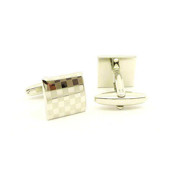 Wild Links - Silver Square Checker Cufflinks
