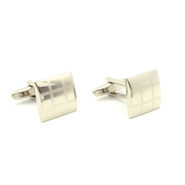 Wild Links - Silver Square Grid Cufflinks