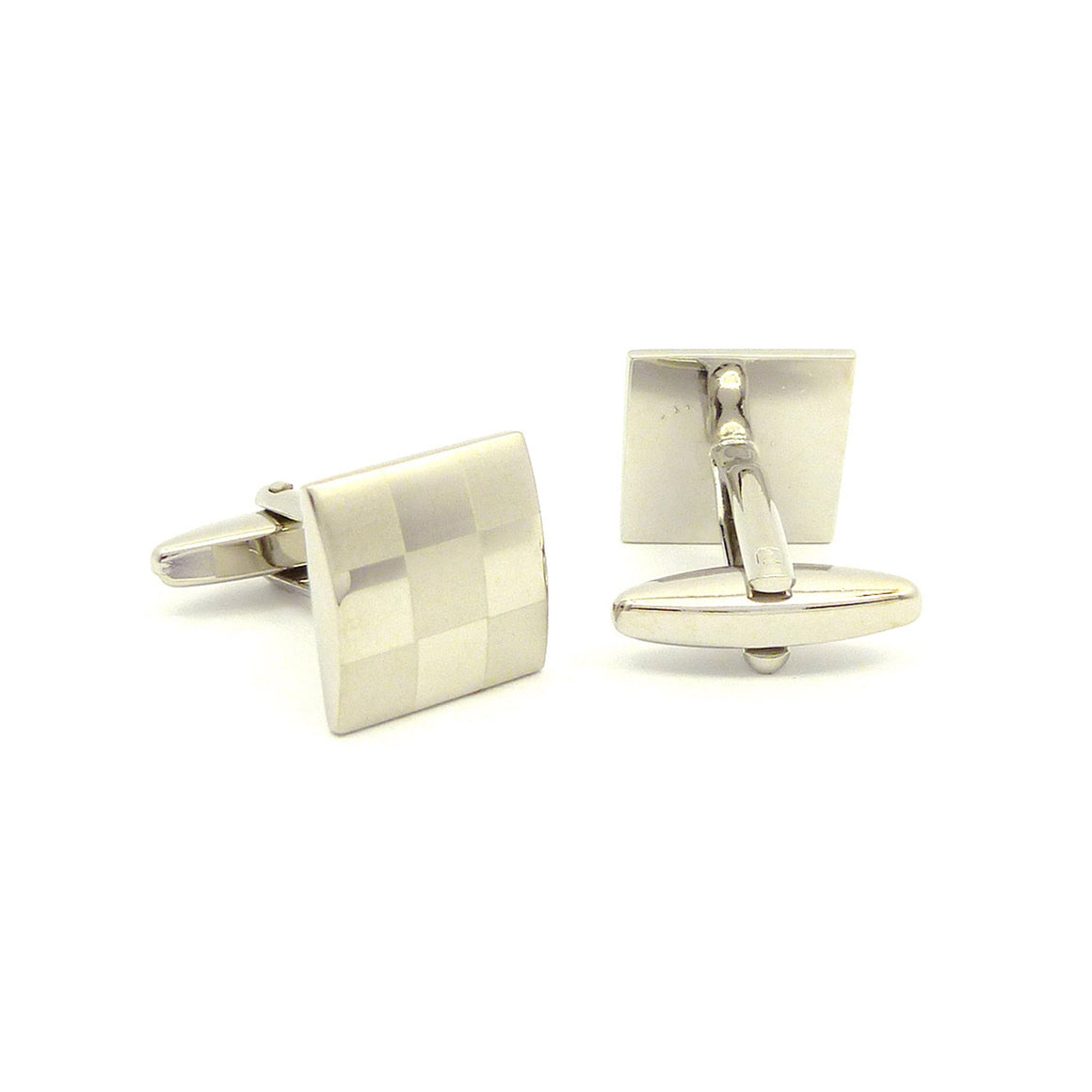 Wild Links - Silver Square Large Checker Cufflinks