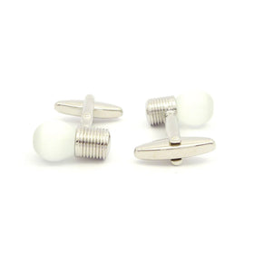 Wild Links - Silver Frosted Light Bulb Cufflinks