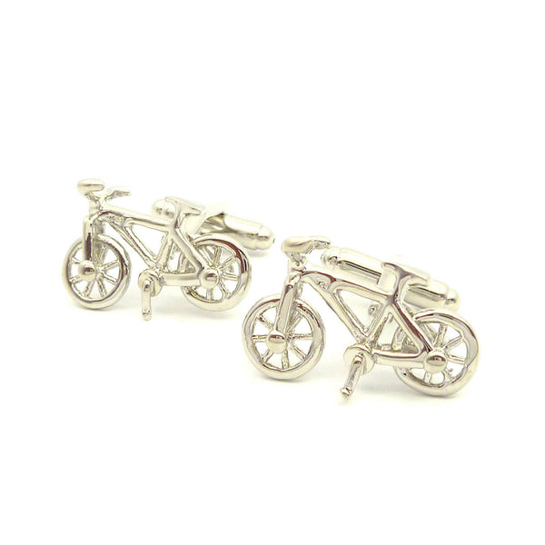 Wild Links - Silver Bicycle Cufflinks