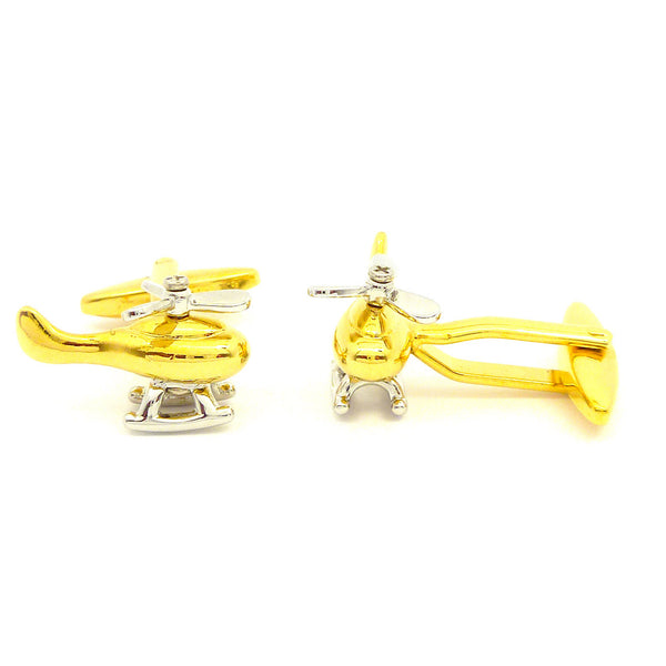 Wild Links - Gold Helicopter Cufflinks