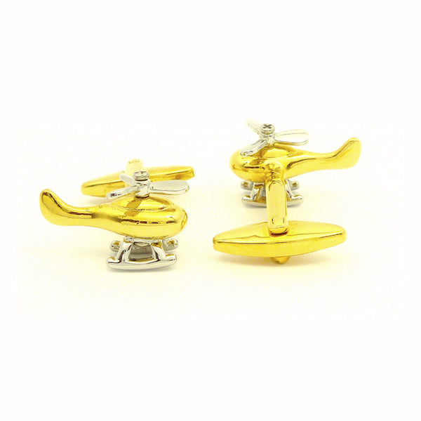 Wild Links - Gold Helicopter Cufflinks