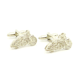 Wild Links - Silver Motorbike Cufflinks