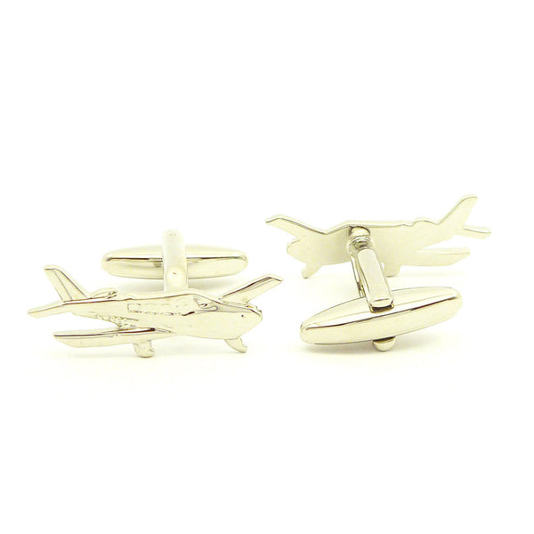 Wild Links - Silver Aeroplane Cufflinks