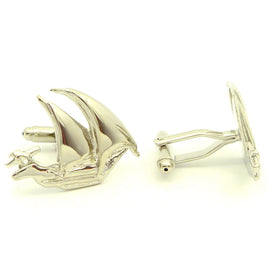 Wild Links - Silver Sailing Ship Cufflinks